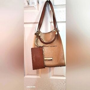 Andrew Marc Tote Bag with 2 Straps and Purse On Front Detachable